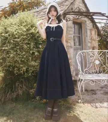 Darich 다리치 도킹 데님 미디 원피스 FL