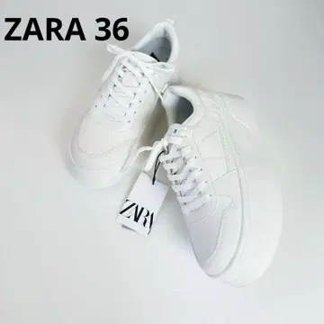 ZARA 통굽 화이트 스니커즈 플랫폼 스니커즈 36 23.5~