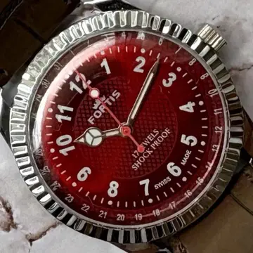 FORTIS 오버홀 완료 수동 와인딩 기계식 스위스산 빈티지 70S 레드