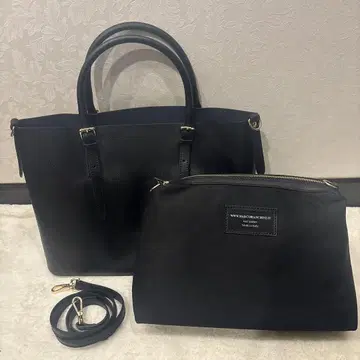 MARCONIANCHINI 블랙 토트백 숄더 스트랩 포함