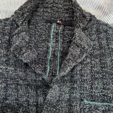 45R 인디고 니트 자켓