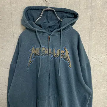 메탈리카 밴드 뮤직 양면 프린트 풀 집업 후드 맨투맨 S