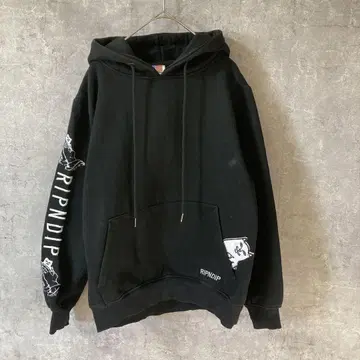 [ LA MADE ] RIPNDIP 립앤딥 블랙 풀오버 후드티