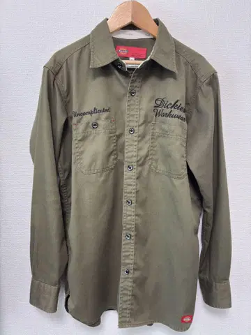 Dickies 워크 셔츠 M 사이즈 올리브 카키