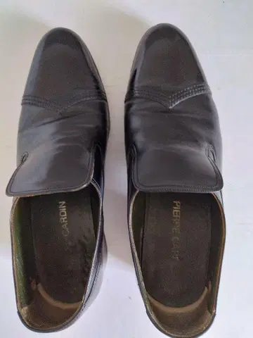 피에르 가르뎅 신사 신발 사이즈 25cm 가죽 밑창