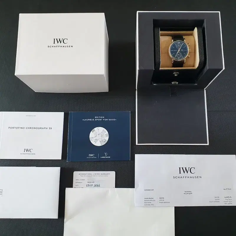 iwc 포르토피노 크로노그래프 39 라우레우스 1000개 한정판 판매