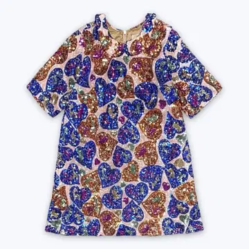 15AW 이바나 헬싱키 둥근 카라 원피스 샘플 스팽글