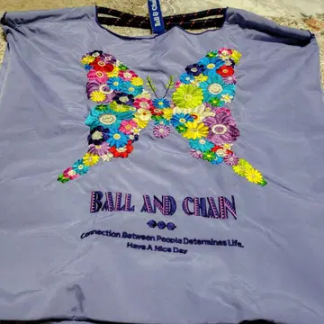 BALL AND CHAIN 나비 자수 토트백