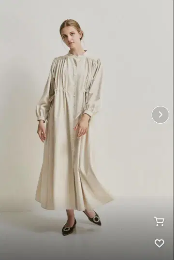 mirem 퍼프 슬리브 개더 원피스