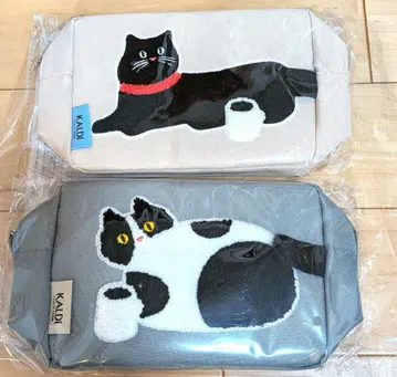 새상품 냥커피 복슬복슬 자수 파우치 KALDY 고양이 자수 파우치만 2점