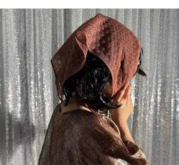 PROVOKE sheer knit babushka
