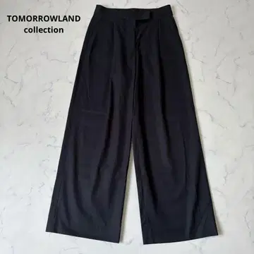 [ 새상품급 ] TOMORROWLAND 턱 와이드 팬츠 네이비 36
