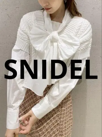 미사용 새상품 SNIDEL 긴팔 블라우스 FREE 아이보리 여성용