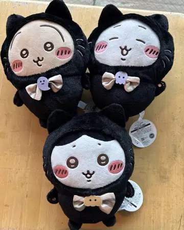 치이카와 (먼작귀) 검은 고양이 봉제 인형 전 3종 세트