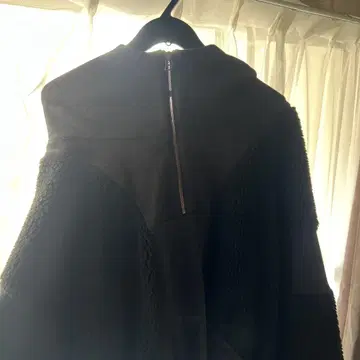 플리스 후드 후드티 블랙