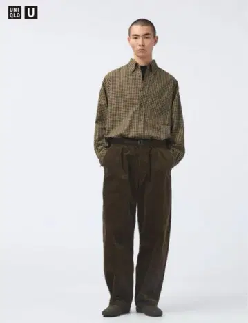 레어 새상품 택 포함 UNIQLO 코듀로이 턱 와이드 팬츠 M