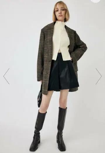 마우지 moussy F/LEATHER HW 하프 팬츠