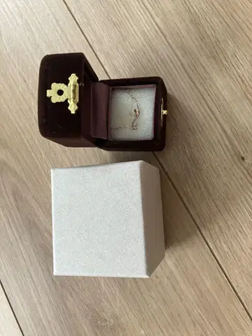 핑크 골드 체인 목걸이 쥬얼리 박스 포함