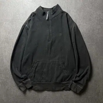 GAP 하프 지퍼 맨투맨 무지 스트릿 블랙 L