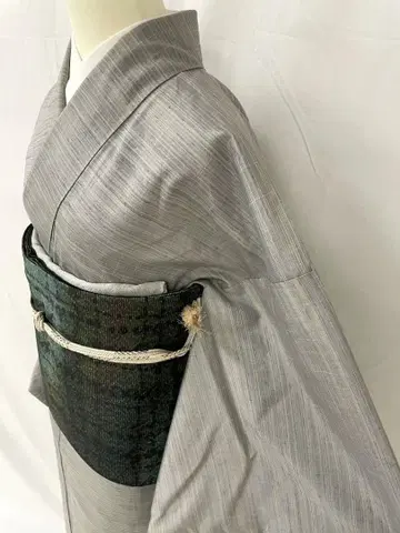 새상품급 순수 실크 이중 기모노 스즈노야 제작 홍화 견직 단품