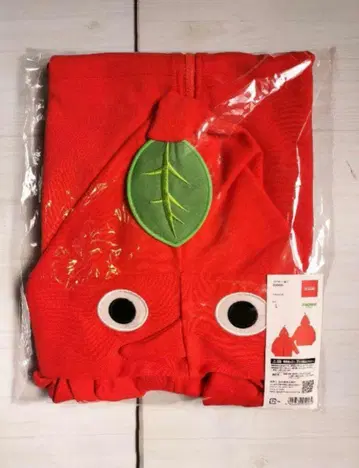 L 피크민 후드티 닌텐도 빨간색 피크민 인형옷 코스프레