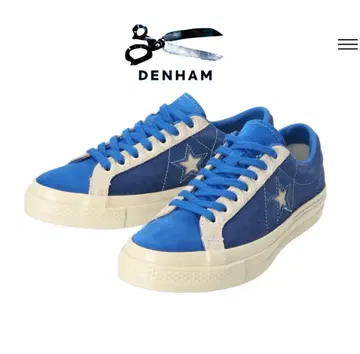DENHAM 파랑 스웨이드 스니커즈