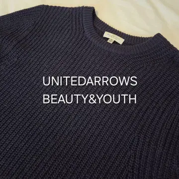 BEAUTY&YOUTH UNITEDARROWS 크루넥 니트 네이비