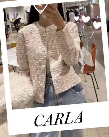 완판 CARLA 피오니 트위드 자켓 사이즈 1