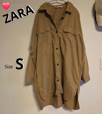 ZARA 버튼 긴팔 롱 셔츠 오버 셔츠