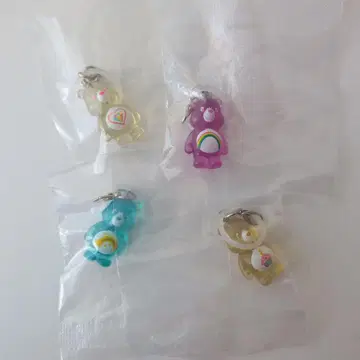 케어베어 클리어 마스코트 참 메지루시 액세서리