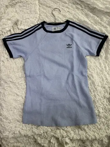 adidas originals 쓰리 스트라이프 슬림 와플 T셔츠
