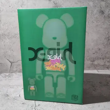 BE@RBRICK X-girl CLEAR GREEN 100% & 400%
