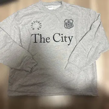 WISHFOREVER TheCity 밑단 드로코드 게임 로고 맨투맨