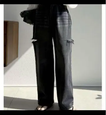 사이드 슬릿 데님 리디