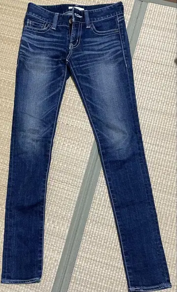 MOUSSY 다크 블루 슬림 스트레이트 데님