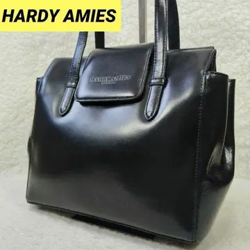 HARDY AMIES 하디 에이미스 핸드백 가죽 블랙