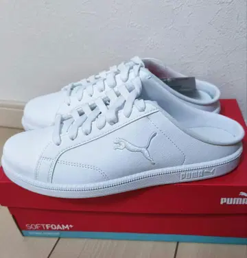 PUMA 스매쉬캣 SL 뮬 24cm 화이트