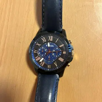 FOSSIL 아날로그 손목시계 크로노그래프 네이비