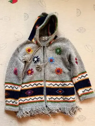ARTESANIA for BEAMS BOY 플라워 자수 니트 후드티