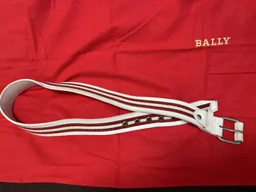 BALLY 스트라이프 디자인 가죽 벨트