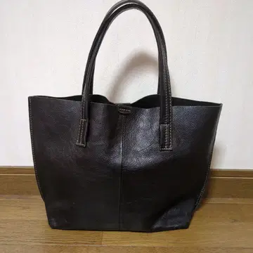 HappySac 블랙 가죽 토트백
