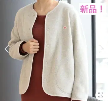 새상품!! 단톤 다운 노카라 플리스 자켓 가디건