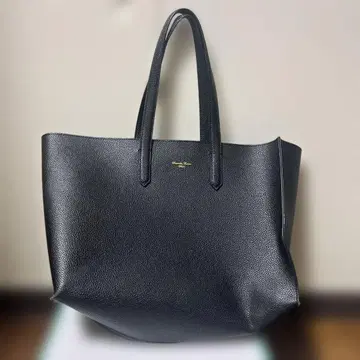 블랙 가죽 토트백