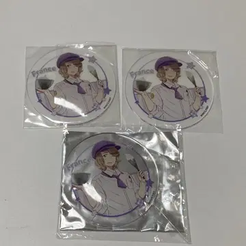 SMILE BASE CAFE 헤타리아 아크릴 코스터 프랑스 3종