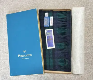 PENDLETON 펜들턴 타탄 울 머플러 80s 미사용 박스 포함
