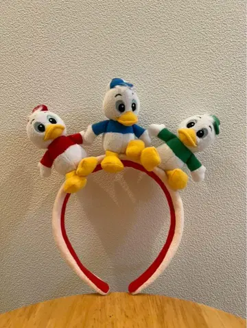 도널드 덕 머리띠 봉제 인형