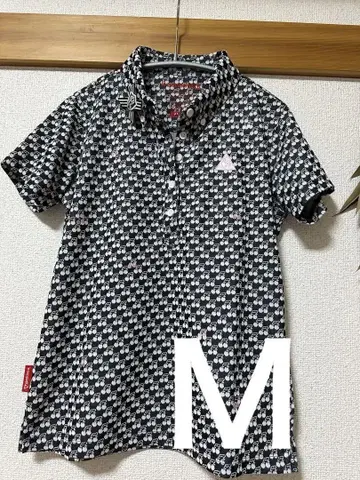 피케 셔츠 블랙과 화이트 패턴 여성용