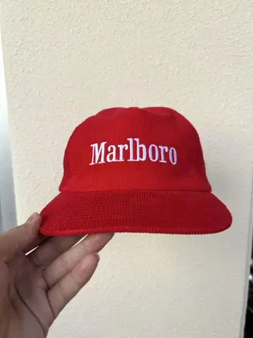 Marlboro 코듀로이 캡 공식 택 포함 미사용 새상품