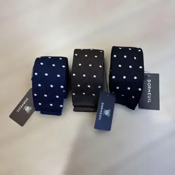 DORMEUIL 도트 무늬 넥타이 3종 세트