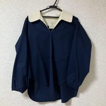 D-due 네이비 긴팔 데님 셔츠